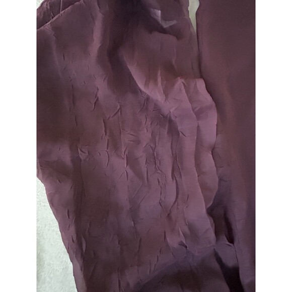 Croscill Textured Sheer Curtain Panels Rod Pocket Cassis Amethyst Purple 2 Panel - Picture 2 of 3